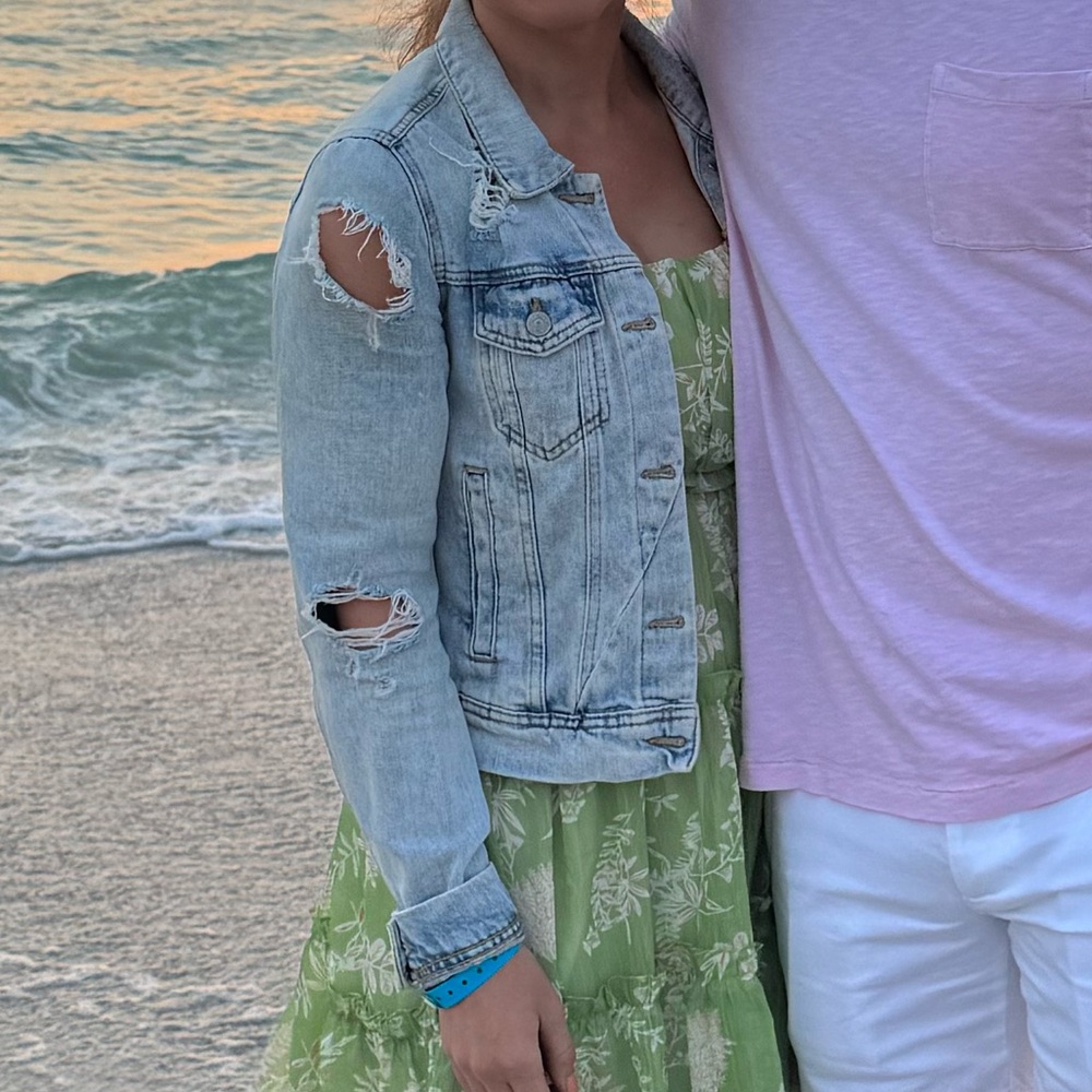 FP Distressed Jean Jacket
